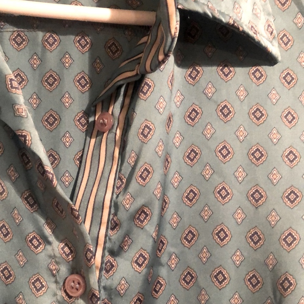 Sky Blue Satin Shirt.